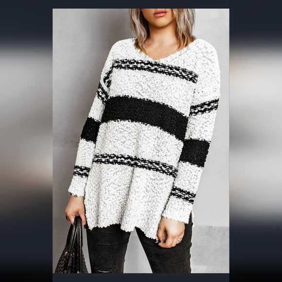 Striped Colorblock Sweater - Picture 12 of 14